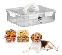 Dog Biscuit Container,Pet Treat Storage Container,Airtight Dog Treats Jar Bpa Free Plastic with Handled Lid Dog Treat Storage Divider,Large Dog Treats Container,for dog Treat Canister and Storage