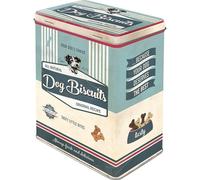 Dog biscuit food storage container, size L, metal, 2.8 litres. Hoard Box Metal