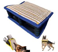 Dog Bite Board Sleeve Training Equipment Arm Protector For Left Right Hand Teething Cushion Training Supplies Bite Cushion with Handle Dog Sports Toy(Blue)