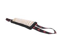 Dog Bite Pillow, Improvement of Interactive Tooth Health Stratification for Dogs Relief Relief with Strong Handles for the Door (Black Border Footprint Pattern)