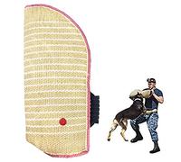 Dog Bite Sleeve Dog Bite Training Arm Guard Protection Cover with Handle Jute Material Training Equipment Fit Both Arms Left and Right Hand (Purple)