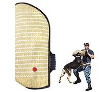 Dog Bite Sleeve Dog Bite Training Arm Guard Protection Cover with Handle Jute Material Training Equipment Fit Both Arms Left and Right Hand (Black)