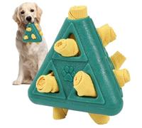 Dog Bite Toy - Treat Edition Interactive Chew Puzzle | Bite Resistant Durable Puppy for Small, Medium and Large Dogs, Pyramid Shape, Teeth Cleaner, Health and Enrichment