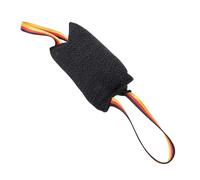 Dog Bite Tug Toy Lightweight Tear Proof Puppy Training Bite Pillow Toy for Outdoor, Non Slip Hand Strap, Backyard/Training Field (Black)