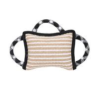 Dog Biting Pillow with 3 Strong Handles, Jute Tear Resistant Bite Pad for Adult Dogs, Interactive Tug Toy for Training and Chewing, Durable Dog Bite Pillow for Large (Black)