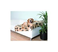 Dog blanket - TRIXIE - Barney - 150x100 cm - Beige with paw prints - Machine washable