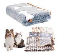 Dog Blankets Washable for Small Medium Large Dogs, Pack of 4 Puppy Blankets, Cozy Soft Dog blankets and Cat Blankets Thickened Flannel Warm Pet Sleeping Blanket for Cats Dogs Sofa and Bed (2S+M+L)