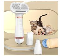 Dog Blow Dryer, 4 in 1 Portable with Steam Slicker Brush,3 Heat Settings Dog Blower, with Fast Drying Towel for Home, Pet Washing Station, Travel