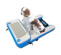 Dog Boat Ladder Inflatable Water Ramp, Stable Dogs Pool Exit Floating Platform Blue, Small/Large Dogs Float Ladder, Safe Puppy Kayak(Blue-A)