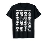 Dog Body Language Chart Canine Communication T-Shirt