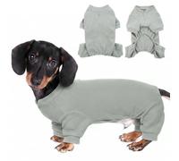 Dog Body Suit - Breathable Pet Pyjamas with Legs, Stretchy Dog Onesie for Shedding, Soft Recovery Suit Alternative to Cone After Surgery, Post-Op Surgical Shirt for Small Dogs, Grey S