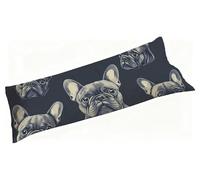 Dog Bolster Pillow Cases 16x48 in, Extra Long Body Pillow Cover, Premium Velvet Animal Cushion Covers, Soft - Comfort - Breathable, Side-Lying & Maternity Support for Home, Hotel Decorations S3-1096