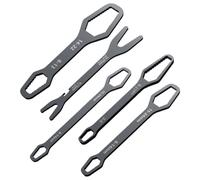 Dog Bone adjustable wrenches, 3-25mm 5Pc Self-Tightening Wrench, Steel | Double Ended Combination Spanner Set, Metric & Standard, Extended Handle, for Auto Repair & Mechanical Maintenance