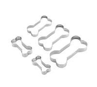 Dog Bone Cookie Cutters Set of 5 - Stainless Steel Sandwich Cutters & Biscuit Molds for Kids - Sturdy for Cookies, Sandwiches - Small to Large Sizes 2.32" to 4.8" - Food Grade