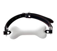 Dog Bone Mouth Gag White Pet Bone Bite Ball Gag Adjustable Bondage BDSM Fetish Slave Restraints Sex Toys Slave SM Game for Lover Couple