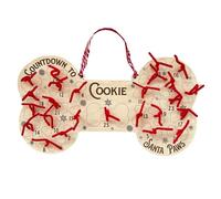 Dog Bone Ornament Advent - Wooden Christmas Decoration - Countdown 25 Days - for Front Door Wall Mantel Wreath Holiday Festival Outdoor Indoor