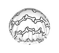 Dog Bone Pattern Chain Illustration Waterproof Shower Cap,Elastic Bathing Hair Cap Environmental Protection Hair Bath Caps, Double WaterproofBathing Shower Hat