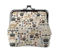Dog Bones Paw Coin Purse, Small Travel Kit Storage Pouch for Weekend Getaways and Business Trips