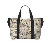 Dog Bones Paw Duffel Bags for Traveling - Lightweight Personal Item Travel Bags, Gym Bags for Men and Women, Black, One Size