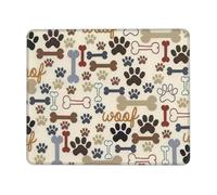 Dog Bones Paw Enhanced Control Mouse Pad with Lock Stitch Edge Large Thick Non-Slip Desk Mat for Office Task