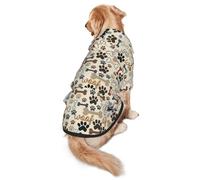 Dog Bones Paw Print Dog Hoodie For Medium To Large Dogs, Warm, Soft, Breathable Sweatshirt, Easy To Wear Jumper For Winter And Fall, Pet Coat Pullover