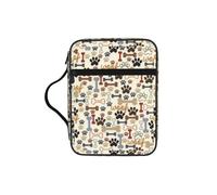 Dog Bones Paw Print Soft Bible Storage Bag Scripture Holder Waterproof for Worship Travel Devotional