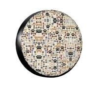 Dog Bones Paw Print Tire Covers Spare For Trailers, Universal Wheel Suitable For Various Vehicles