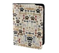 Dog Bones Paw Printing 1 Pcs Passport Holder for Travel Women Men,Cute Passport Cover Travel Passports Cover Case
