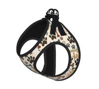 Dog Bones Paw Printing Dog Summer Harness,Soft Light Puppy Vest,Breathable Pet Harness Reflective For Easy Walking