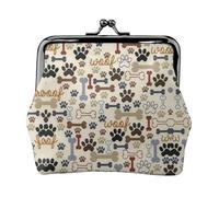 Dog Bones Paw Printing Minimalist Lightweight Wallet for School and Work Commutes