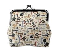 Dog Bones Paw Printing Minimalist Travel Wallet, Small Storage Pouch for Hiking Trips and Outdoor Excursions