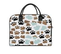 Dog Bones Paw Prints Laptop Tote Bag Casual Travel Handbag Multi Pocket Shoulder Bags for Work Travel
