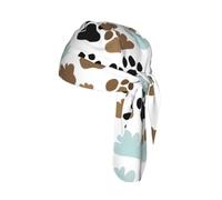 Dog Bones Paw Prints Print Cycling Headwrap Under Helmet Skull Cap Sweat Wicking Quick Dry for Patriotic Event Gift