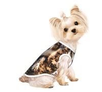 Dog Bones Paw Prints Print Dog Shirt Summer Pet T-Shirts Stretchy Cats Dogs Tee Shirt Sleeveless Tank Top Dogs Vest