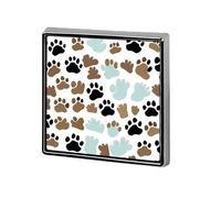 Dog Bones Paw Prints Suit Lapel Pin Fashion Lapel Pins for Men Women for Backpacks Funny Hat Brooch Pin Personalized Bag Lapels Badge Metal Novelty Buttons & Pins (Square)