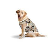 Dog Bones Paw Printsprint Large Pets Vest Breathable Sleeveless Tank Top Apparel Cozy Lightweight T-Shirt