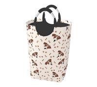 Dog Bones Print laundry Hamper,Round Waterproof Collapsible Storage Basket Bin For Dirty Clothes Toys