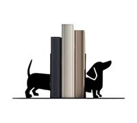Dog Bookends - Practical Book Organization, Animal Bookends, Dog Decorative Bookendss, Cast Iron Animal Shape | for Home Office Desk Kitchen Library Bookcase Room Farmhouse