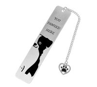 Dog Bookmark for Reading Women, Cute Puppy Mom Gifts Funny Metal Dog Book Mark You Pawsed Here Bookmark Doggy Lovers Dogs Themed Gift for Owners Girls Men Women Bookworm (Border Collie)