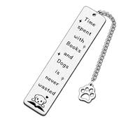 Dog Bookmark for Women Men Funny Cute Metal Book Marks, Gift for Mum Mother's Day, Reader, Dog Lover, Book Lovers, Dog Owner Bookworms Students Teachers Friends Birthday