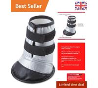 Dog Boot Size 5 - Secure Hook & Loop Closure for Healing Paws - Black/Silver