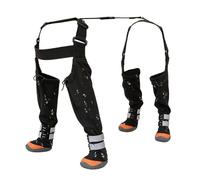 Dog Boot Suspenders - Anti-Slip Waterproof Pants Protector, Adjustable Anti-Slip Dog Leggings with Reflective Strip, Rubber Cotton Gear, Snow Winter | Warm Paw Shield for Cold Weather Snow Winter
