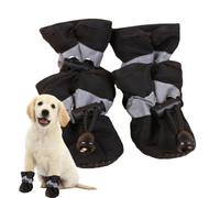 Dog Boots, 4 Dog Rain Boots, Dog Shoes - Soft Paw Protector, Breathable Dog Boots with Adjustable Cord for Cats and Small and Medium