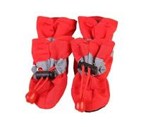Dog Boots Adjustable,Dog Shoes 8pcs Pet Dog Shoes Anti-slip Rain Snow Boot Thick Warm For Small Cats Dogs Puppy Socks Booties(Red,L)