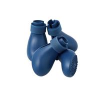 Dog Boots Adjustable,Dog Shoes Anti-Loss Silicone Dog Oes Winter Waterproof Rain Boots Cute Small And Large Foot Covers Non-Slip(Blue (4 pieces),M)
