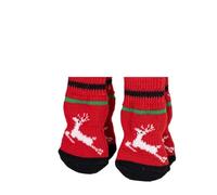 Dog Boots Adjustable,Dog Shoes Christmas Pet Socks For Small Dogs Cat Shoes Boots For Winter Warm Knitted Indoor Wear Slip On Paw Protector 4PCS(3,Large(6kg-11kg))