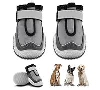 Dog Boots, Breathable Dog Shoes, Dog Booties with Reflective Rugged Anti-Slip Sole and Skid-Proof, Puppy Outdoor Paw Protectors with Rubber Soles for Hiking and Running