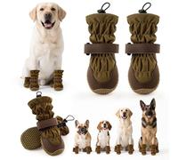 Dog Boots for Winter, Snow Dog Shoes for Small Medium Large Dogs, Adjustable Non-Slip Dog Booties Paw Protector for Outdoor Hiking Cold Weather Walking Size 8