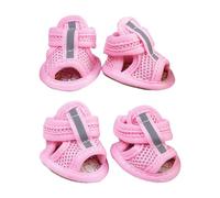 Dog Boots & Paw Protection, Protective Shoes for Dog Paws, Pack of 4 Non-Slip Reflective Dog Protection Boots for Night Walks, Outdoor, Travel, City, Rain, Walkway