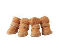 Dog Boots Paw Protector, Set of 4 Waterproof Dog Shoes with Reflective Straps, Dog Walking Boots for Rainy Winter Snowy Day, Anti-Slip Sole Outdoor Dog Shoes for Small Medium Dogs Autumn Winter